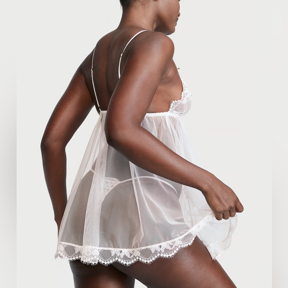 Victoria's Secret White Lace Chemise Sleepwear New XL - Picture 3 of 10